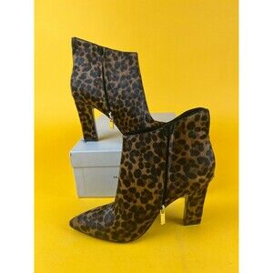 Marc Fisher LTD Mellaly Booties Ankle Boots Womens 6.5 M Brown Leopard Print NWB